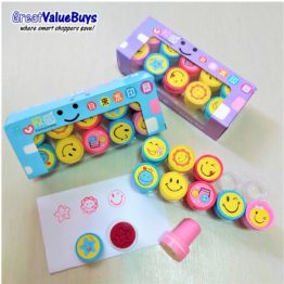 smiley seolf-inking reward stamp kids stationery gift goodie bag