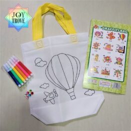 diy colouring bag with markers goodie bag party gift